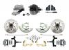 1964-1972 GM A Body Front Power 2" Drop Disc Brake Conversion Kit Drilled & Slotted Rotors W/ 9" Dual Powder Coated Black Booster Kit