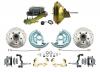 1964-1972 GM A Body Front Power  Disc Brake Conversion Kit Drilled & Slotted Rotors W/ 11" Single Delco Moraine Stamped Zinc Booster Kit