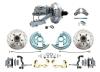 1964-1972 GM A Body Front Power Disc Brake Conversion Kit Drilled/ Slotted Rotors W/ 9" Chrome Booster Kit