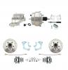 1965-1968 GM Full Size Disc Brake Kit Drilled/Slotted Rotors (Impala, Bel Air, Biscayne) & 8" Dual Stainless Steel Booster Conversion Kit W/ Chrome Master Cylinder Left Mount Disc/ Drum Proportioning Valve Kit