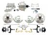 1967-1969 F Body 1968-1974 X Body Front Power 2" Drop Disc Brake Conversion Kit Drilled & Slotted & Powder Coated Black Calipers Rotors W/8" Dual Chrome Flat Top Booster Kit