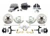 1967-1969 F Body 1968-1974 X Body Front Power 2" Drop Disc Brake Conversion Kit Drilled & Slotted & Powder Coated Black Calipers Rotors W/ 8" Dual Powder Coated Black Booster Kit