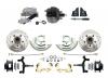 1967-1969 F Body 1968-1974 X Body Front Power 2" Drop Disc Brake Conversion Kit Drilled & Slotted & Powder Coated Black Calipers Rotors 9" Dual Powder Coated Black Booster Kit